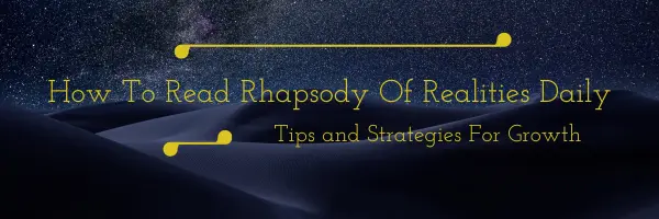 How to read rhapsody of realities Daily